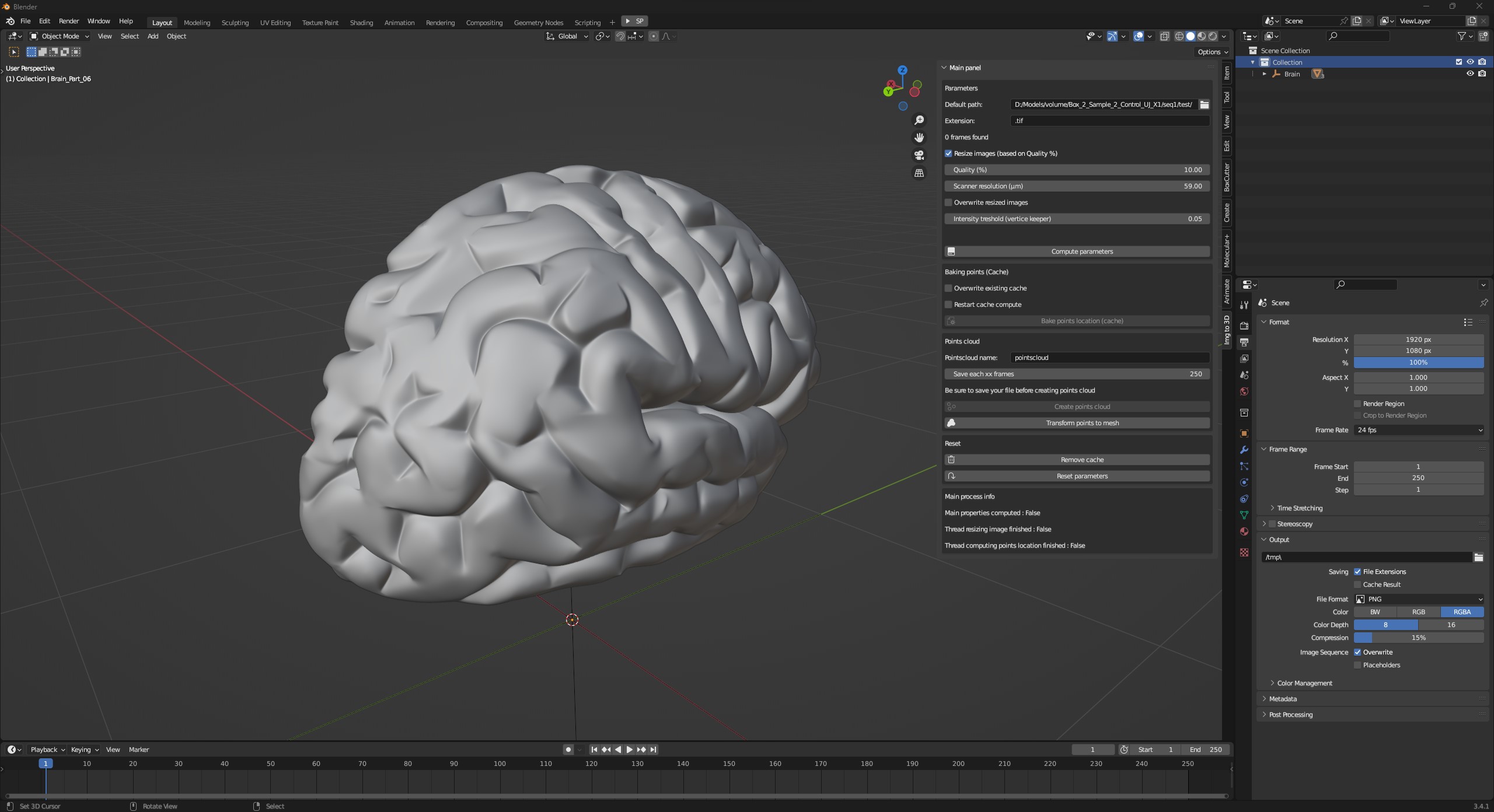 Blender tools - volumetric reconstruction